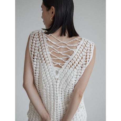 《予約販売》back accent crochet sleeveless_nt2346