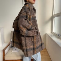 【nokcha original】2way quilting liner check coat_no0124