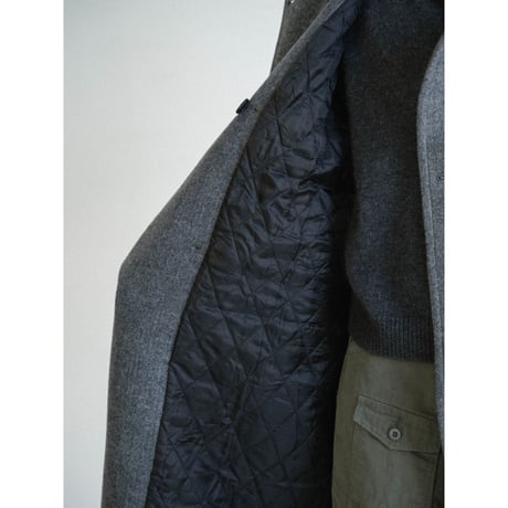 《予約販売》quilting linner tweed middle coat/2colors_no0500