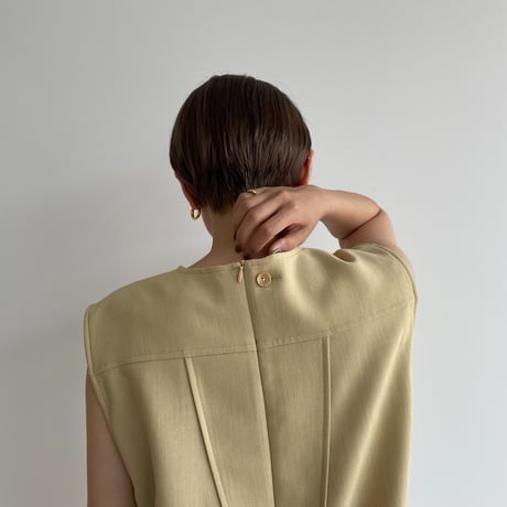 【nokcha original】quality lady jumpsuit/yellow beige_np0422