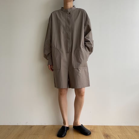 【nokcha original】mannish half jumpsuit/graige_np0800