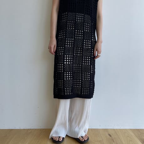 《予約販売》knit mesh long one-piece/2colors_nd0137