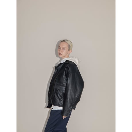 - AUTHENTIC series - old like eco leather jacket/black_an0001
