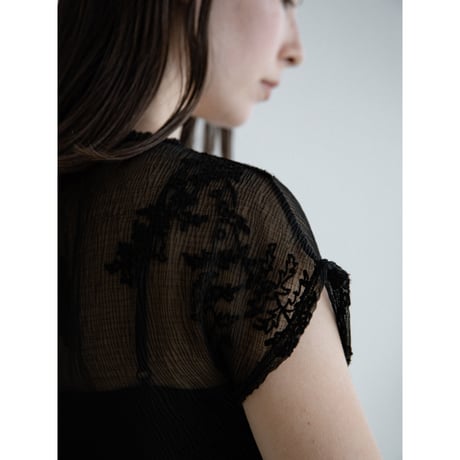 《予約販売》2way sheer jacquard blouse/2colors_nb0377