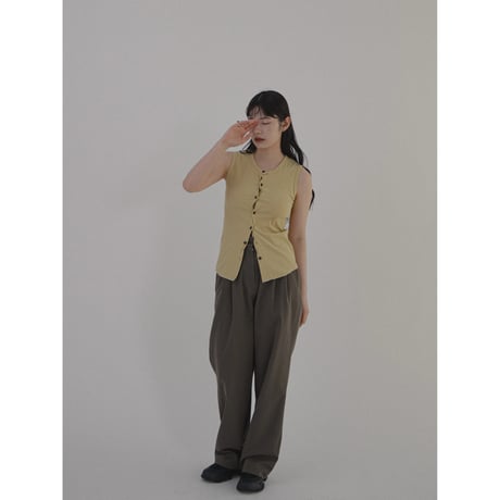 - AUTHENTIC series - material high pants/3colors_an0011