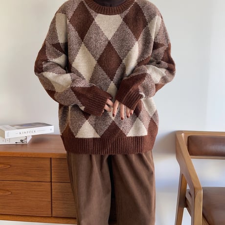 《予約販売》argyle soft knit/2colors_nt1121