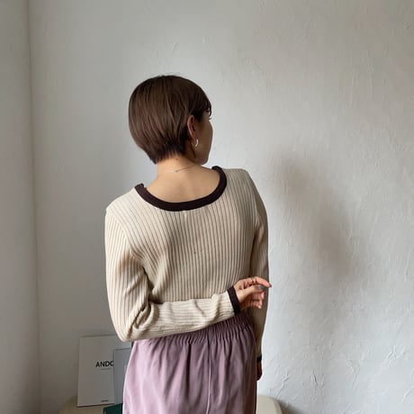 《予約販売》bi-color lib knit/2colors_nt0819