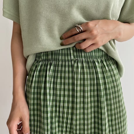 《予約販売》green check pants_np0430