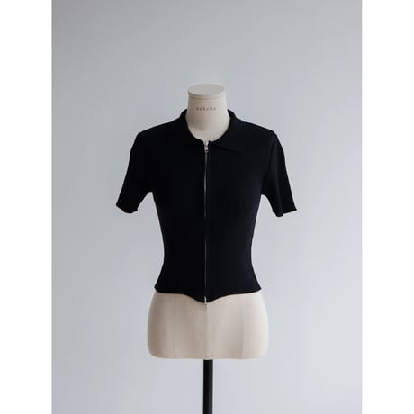 《予約販売》2way zip summer lib knit tops/2colors_nt2080