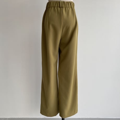 【nokcha original】 quality two tuck wide pants/green tee_np0466