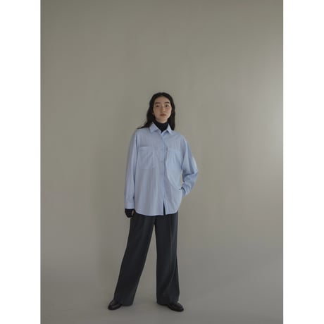 【nokcha original】sleeve accent washer shirt/2colors_nb0224