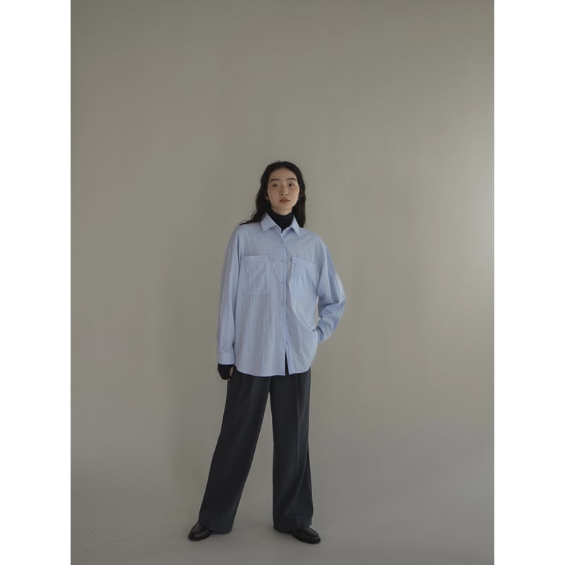 nokcha original】sleeve accent washer shirt/2co