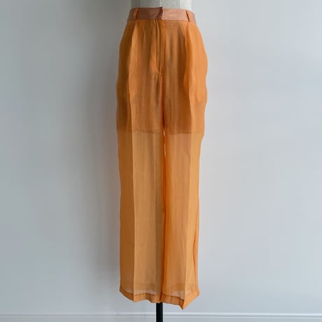 【nokcha original】quality sheer pants/light orange_np0416