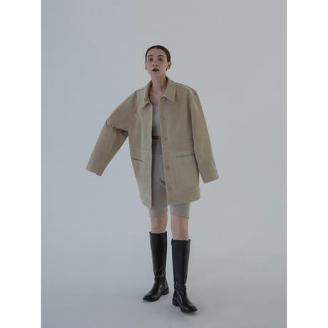 - AUTHENTIC series - real suède rich jacket/écru_an0014