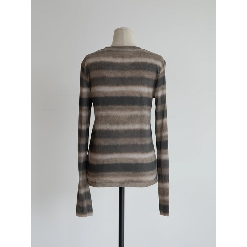 予約販売》gradation border sheer tops_nt2382 | NOKCHA