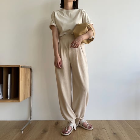 【nokcha original】jacquard slit hem pants_np0560