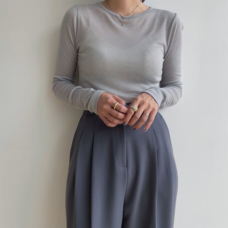 《予約販売》sheer basic tops/4colors_nt1837