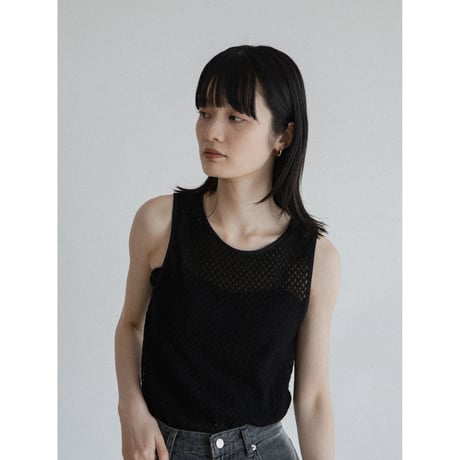 《予約販売》accent mesh tank top/2colors_nt2326