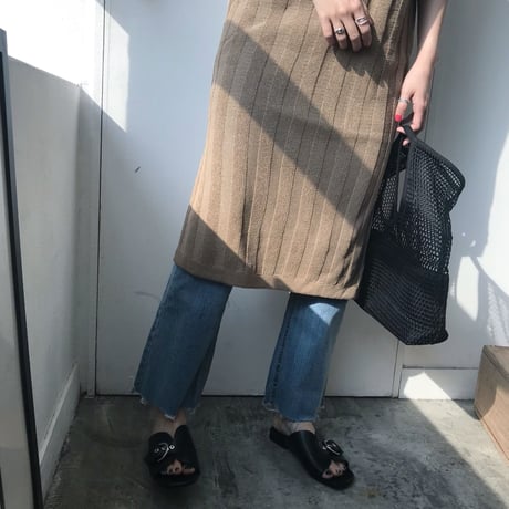リブニットワンピース/2colors
