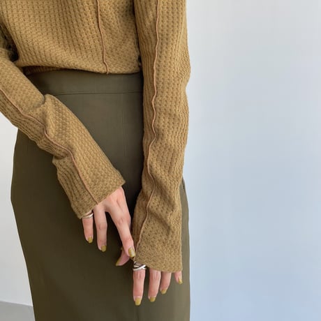 【nokcha original】jacquard piping tops/2colors_nt1043