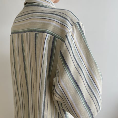 《予約販売》contrast linen shirt_nt1366