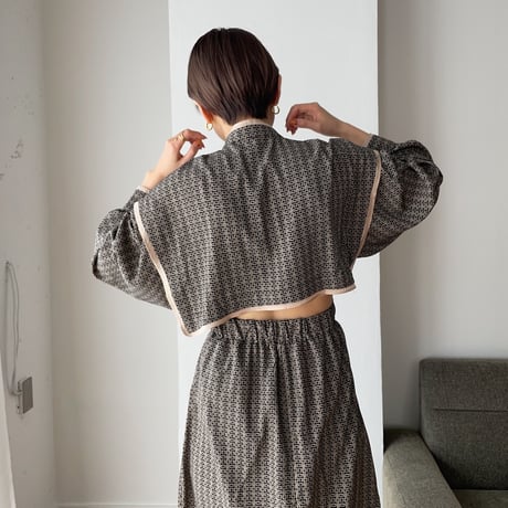 【nokcha original】geometric back open ops/black_nd0094