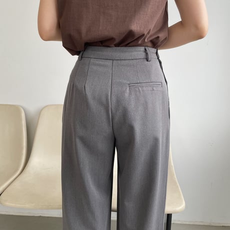 【nokcha original】silhouette pants/charcoal gray_np0401