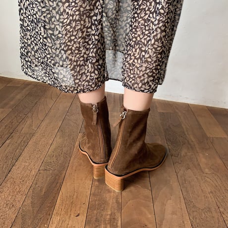 《予約販売》suède wood heel boots_na0206
