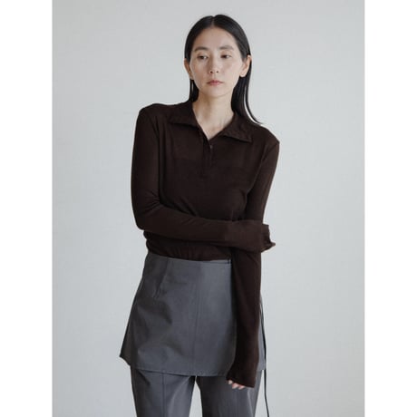 《予約販売》sheer lib button fly tops/4colors_nt2394