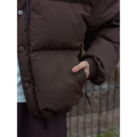 【 RESTOCK 】【NOKCHA original】mannish down jacket/ash brown_no0476
