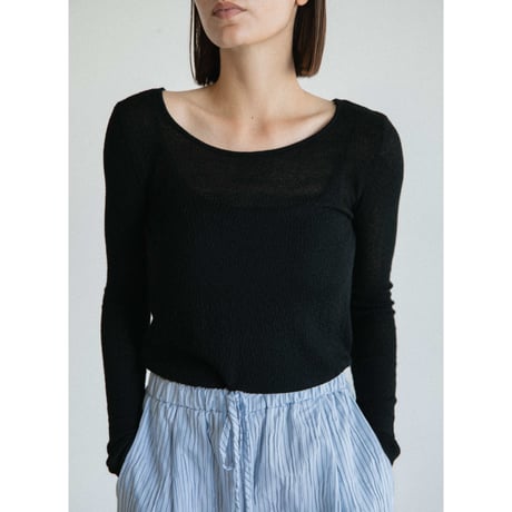 《予約販売》back open sheer knit tops/2colors_nt2569