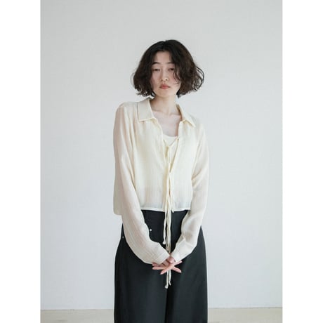 《予約販売》open sheer blouse/2colors_nb0390