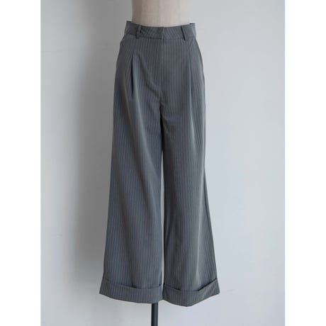 《予約販売》roll up stripe wide pants/2colors_np1200