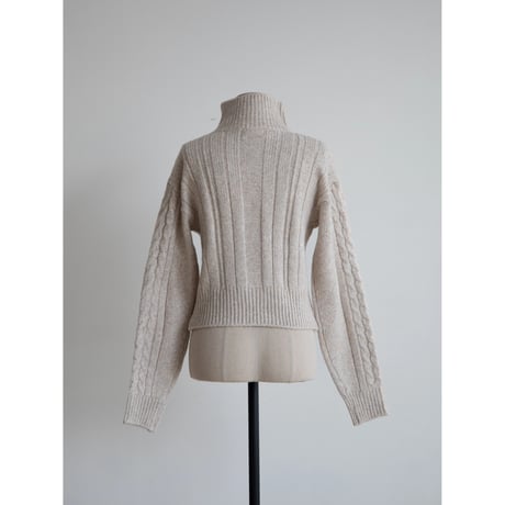《予約販売》cable zip knit cardigan/2colors_no0394