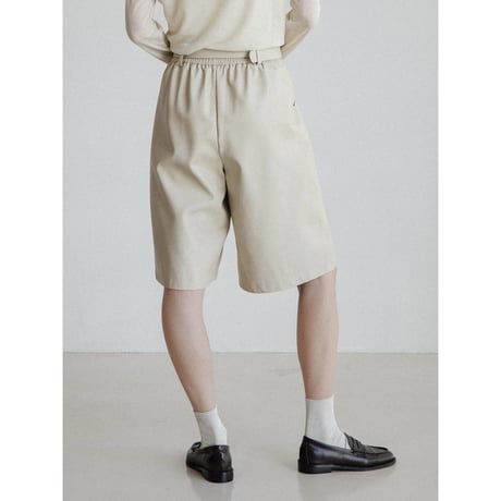 《予約販売》belt set leather like bermuda pants/3colors_np1157