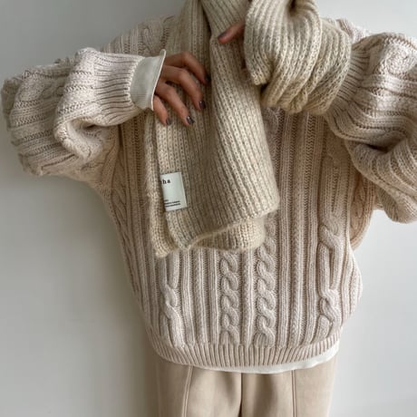【nokcha original】nokcha wool muffler/3colors_na0467