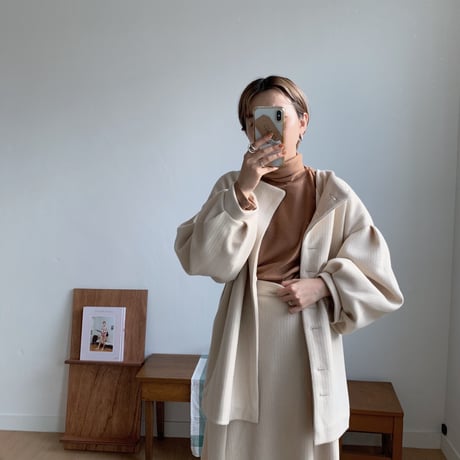 ✳︎予約販売✳︎puff middle coat/Ivory_no0031