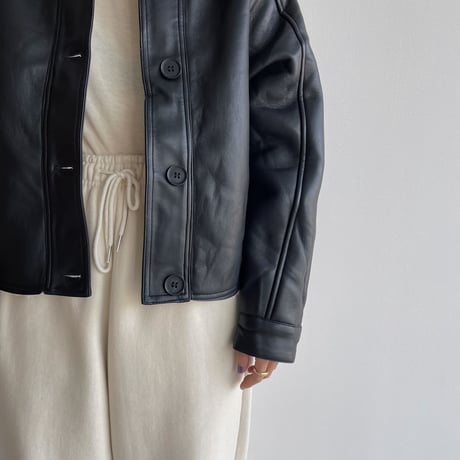 《予約販売》boa liner eco leather jacket_no0338