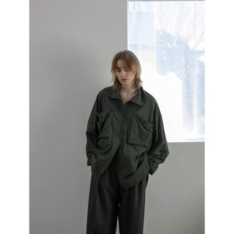 - AUTHENTIC series - emblem shirt/deep green_an0026