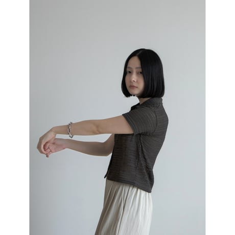 《予約販売》jacquard mesh shirt/2colors_nb0257