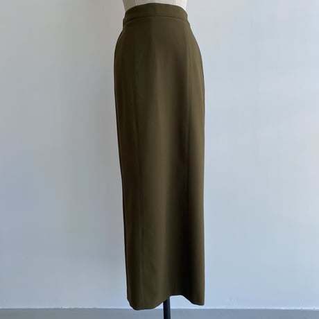 【nokcha original】stitch long skirt/khaki_ns0060