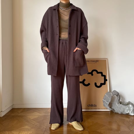 【nokcha original】over lib jacket/deep purple_no0151