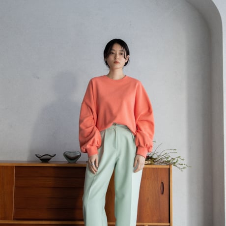 【nokcha original】tuck oval pants/ice mint_np0536