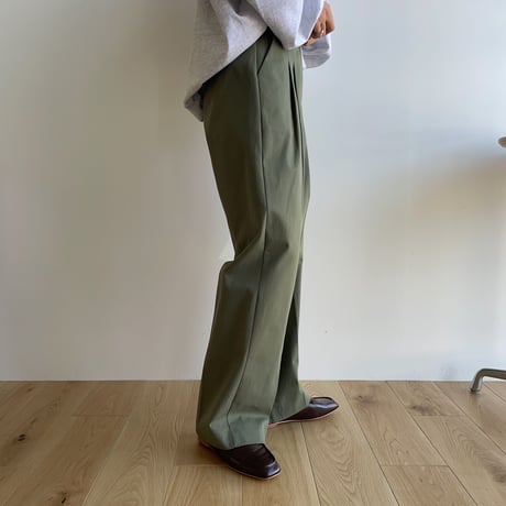 《予約販売》tuck cotton pants/2colors_np0523