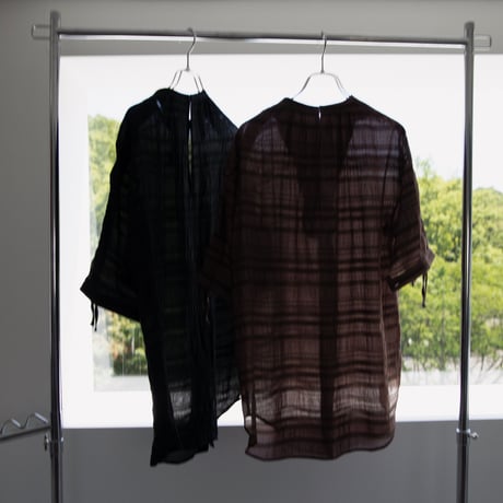 【nokcha original】mulch jacquard blouse/black_nb0156