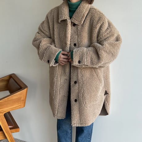 【nokcha original】boa mouton jacket/beige_no0186