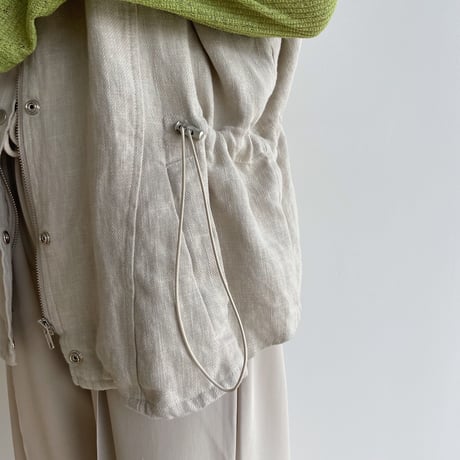 《予約販売》linen military vest_nt1333