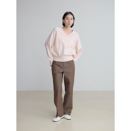 《予約販売》v neck soft knit tops/2colors_nt2498