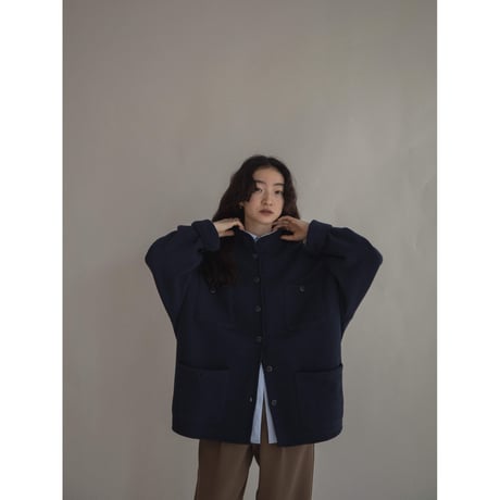 【nokcha original】material pocket cardigan/2colors_no0362