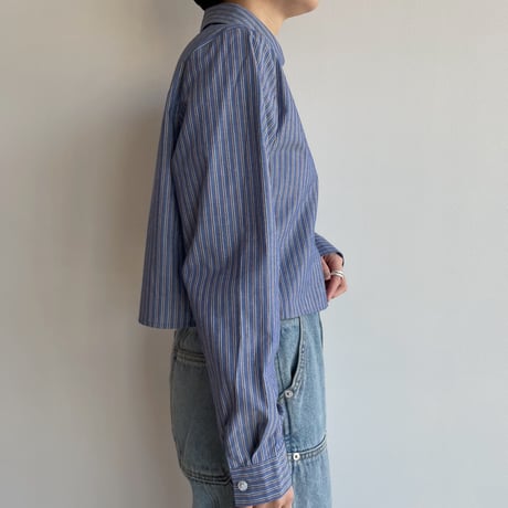 《予約販売》stripe croped shirt/2colors_nb0221